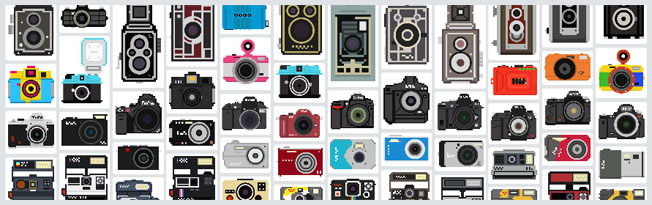 Coleção de ícones de câmeras fotográficas | The Camera Collection