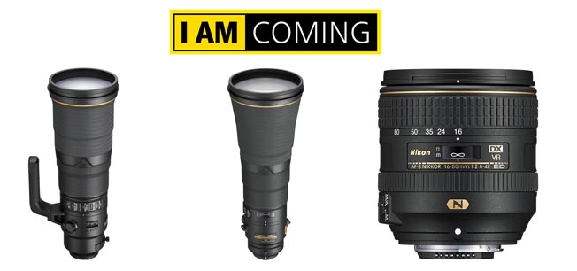 Novas lentes Nikon 16-80mm 500mm 600mm